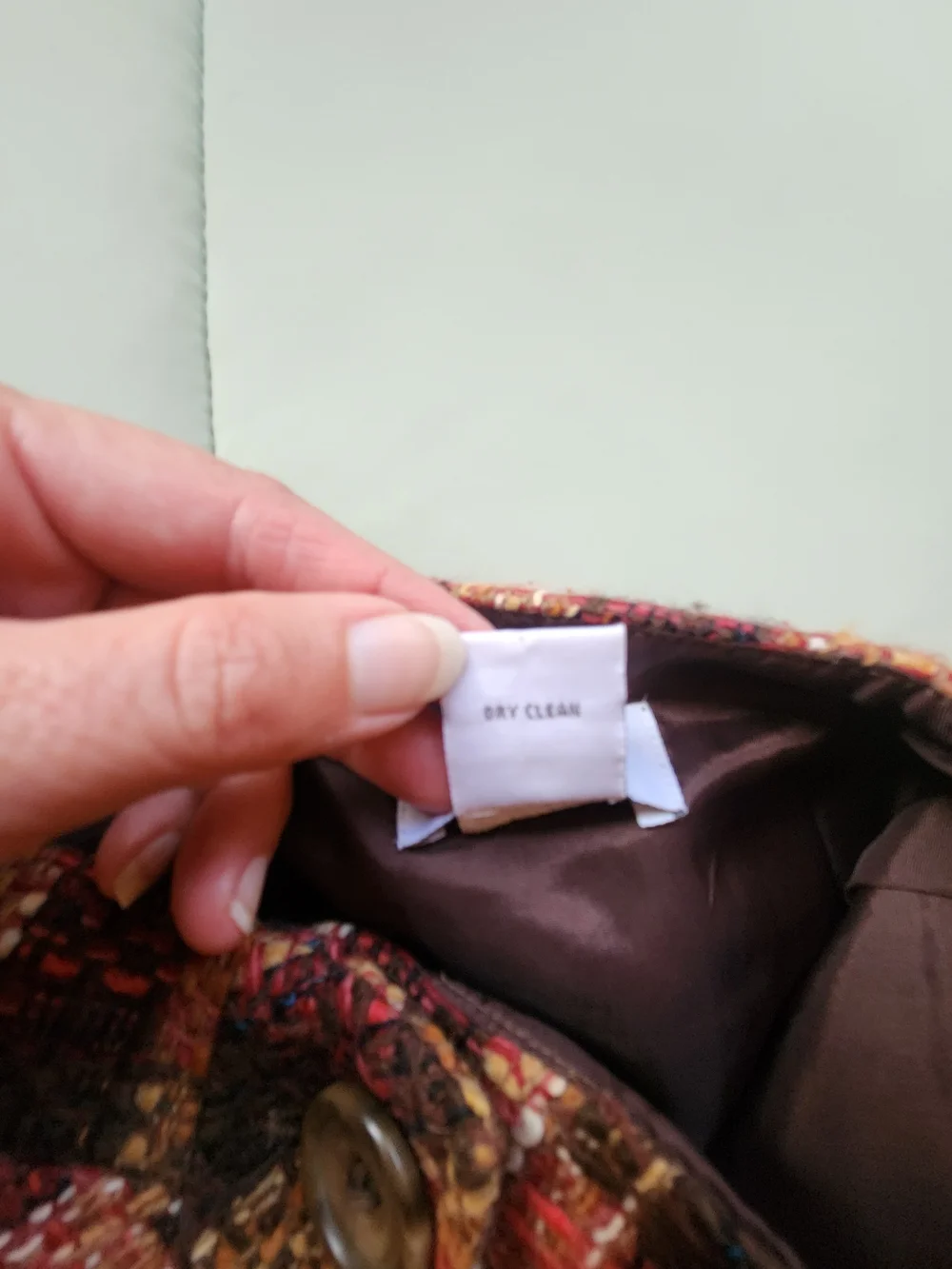LOFT Plaid Tweed Skirt in Pink, Brown & Cream